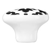 アイアンレースブラック&ホワイトヴィンテージダマスク セラミックノブ (側面)