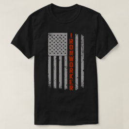 アイアンワーカーアメリカ国旗のプライド Tシャツ