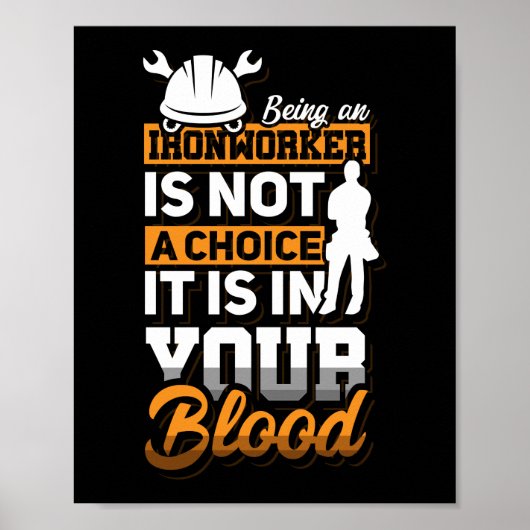 アイアンワーカー建築ウェルダーギフトアイディア ポスター (正面)