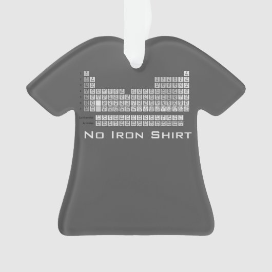 アイアン周期表Tシャツクリスマス飾りなし オーナメント (正面)