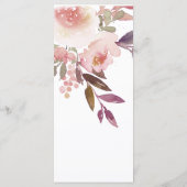 アイアン素朴ランタンウォーターカラーフローラメニューカード メニュー (裏面)