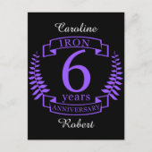 アイアン結婚の6年 ポストカード (正面)