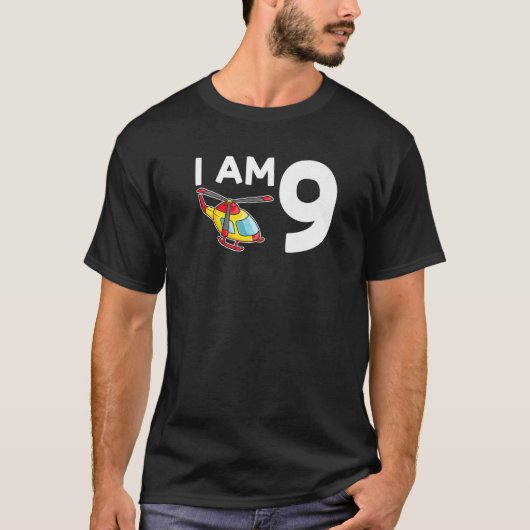 アイアン9飛行機9番誕生日飛行機 Tシャツ (正面)