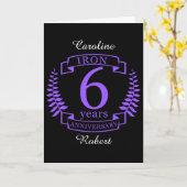 アイアン・ウェディング・アニバーサリー６年 カード (黄色い花)