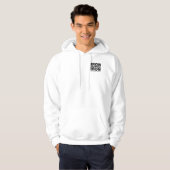 「アイアン・シャーペンス・アイアン」メンズホワイトフード付きスウェットシャツ パーカ (正面フル)