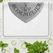 アイアン ソムリエ ワイン愛好家 キッチンタオル (折り畳み)