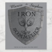 アイアン ソムリエ ワイン愛好家 ワインラベル (シングルラベル)