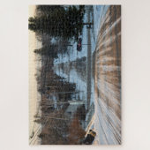 アイアン・マウンテン、ミシガン州、冬 ジグソーパズル (縦)