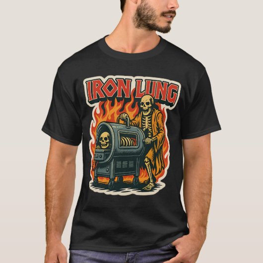 アイアン・ラング - 地獄で呼吸する Tシャツ (正面)