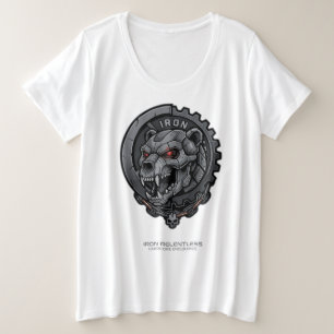 アイアン・リレントレス・ハードコア・エンデュランス   ジムのマインドセット プラスサイズTシャツ