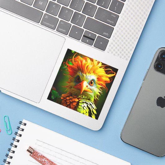 アイアートバード シール (ノートパソコンとiPhone)