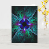 アイアート抽象芸術グリーティングカード カード (黄色い花)