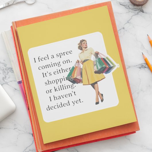 アイア感じスリーレトロおもしろい主婦 シール