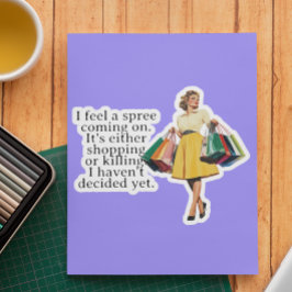 アイア感じスリーレトロおもしろい主婦 シール