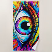 アイア鮮やかート ビーチタオル (正面)