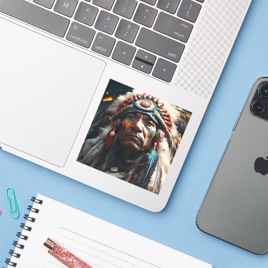 アイインディアン シール (ノートパソコンとiPhone)