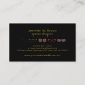 アイウェアスペシャリストグラスブラックイエローオプティシャン 名刺 (裏面)