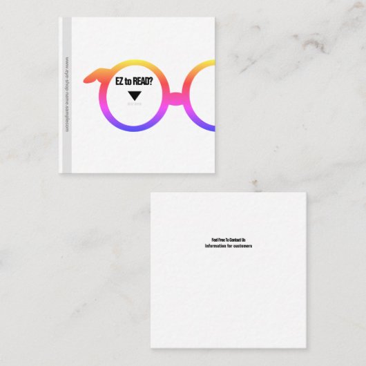 アイウェア店 スクエア名刺 (正面/裏面)