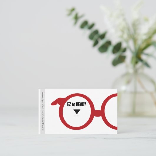 アイウェア店 名刺 (スタンド正面)