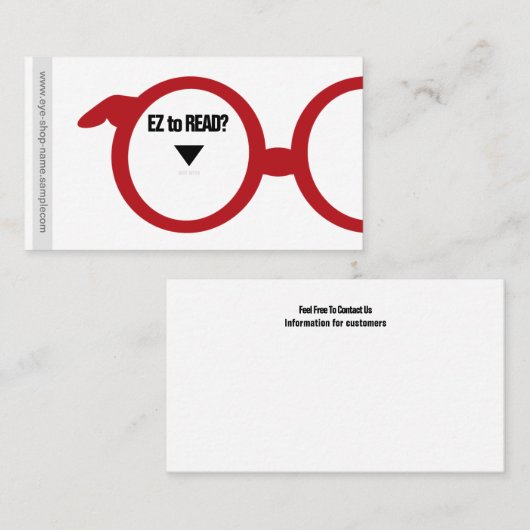 アイウェア店 名刺 (正面/裏面)