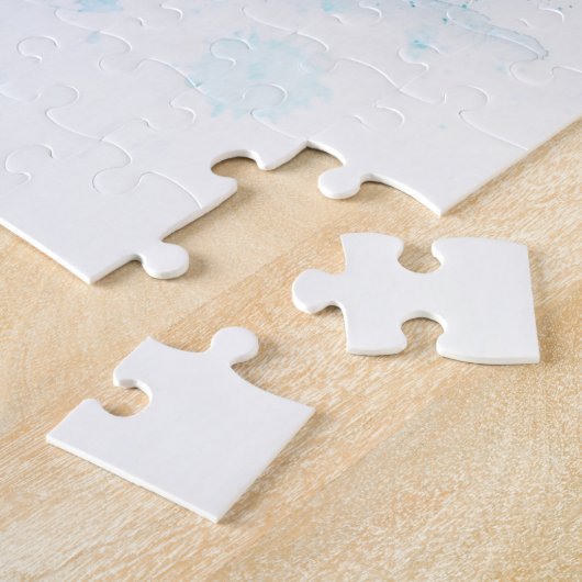 アイウォーター絵を描カラーかわいらしアートブルー ジグソーパズル (側面)