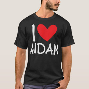 アイエイダンネームハートパーソナライズされたメンズガイBFF F Tシャツ