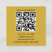 アイエレガントフェザー黒金ゴールドメイクアップMUA スクエア名刺 (裏面)