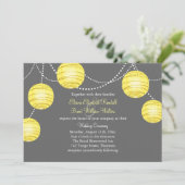 アイエロー&グレーパーティーランタン結婚式招待状 招待状 (スタンド正面)