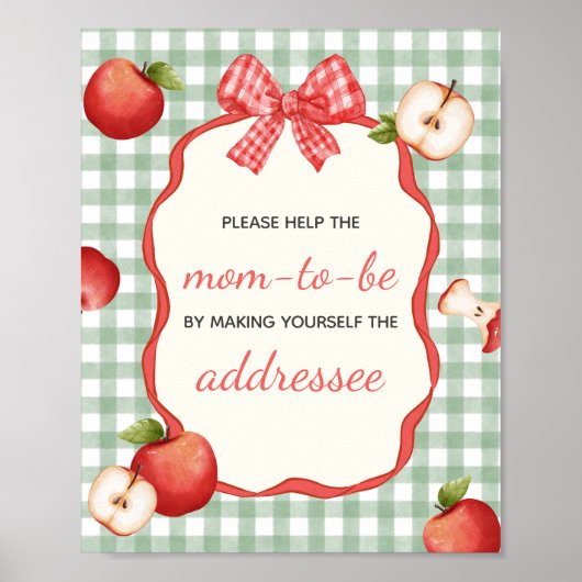 アイエンベロープステーションの看板のギンガムアップル ポスター (正面)