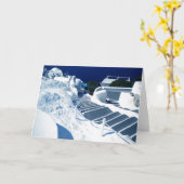 アイオアビレッジサントリーニギリシャ カード (黄色い花)