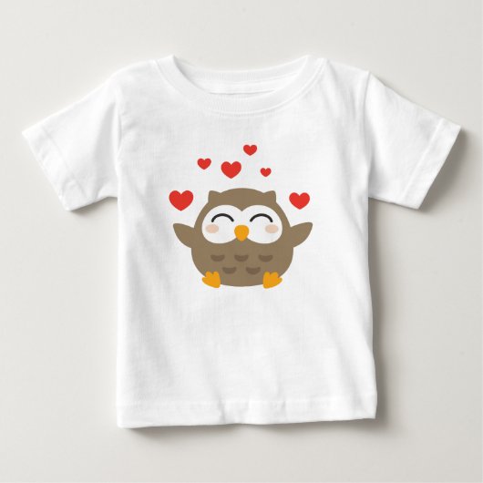 アイオウクロウ君イラストレーション ベビーTシャツ (正面)