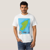 アイオナ スコットランド 地図 Tシャツ (正面フル)