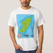 アイオナ スコットランド 地図 Tシャツ (正面)