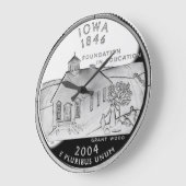 アイオフェイクワ州四半期 ラージ壁時計 (傾斜)