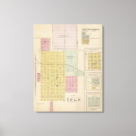 アイオラ、トーランス、ケロッグ、カンザス キャンバスプリント (正面)