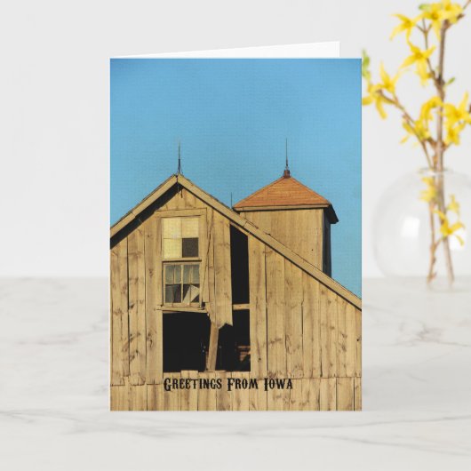 アイオワからの挨拶 カード (黄色い花)