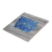 アイオワのナンバープレートの地図のセラミックタイル タイル (側面)