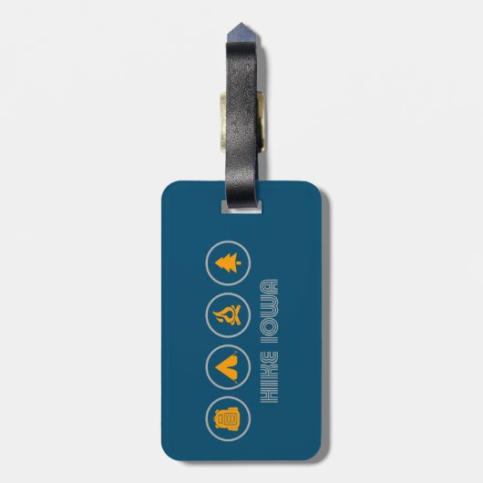 アイオワのハイク ラゲッジタグ (裏面縦)