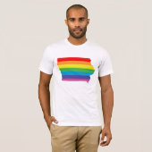 アイオワのプライド。 しまのある Tシャツ (正面フル)
