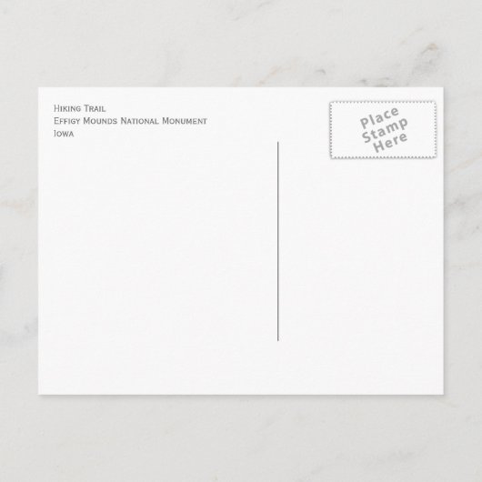 アイオワの国定碑のフィギュア塚 ポストカード (裏面)