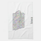 アイオワの地図 キッチンタオル (縦)