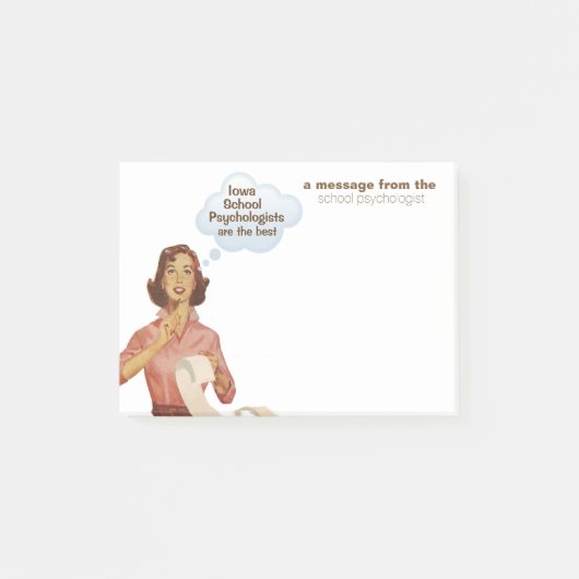 アイオワの学校の心理学者は最も最高のです(ポスト・イット) ポストイット (正面)