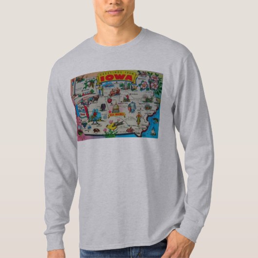 アイオワの州のペニーの郵便はがき Tシャツ (正面)