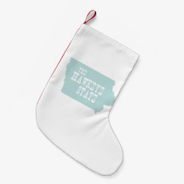 アイオワの州のモットーのスローガン スモールクリスマスストッキング