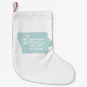 アイオワの州のモットーのスローガン スモールクリスマスストッキング (正面)