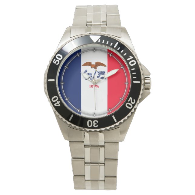 アイオワの州の旗のデザイン 腕時計 (正面)