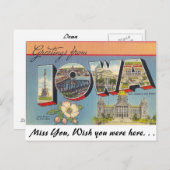 アイオワの挨拶 ポストカード (正面/裏面)