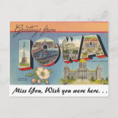 アイオワの挨拶 ポストカード (正面)