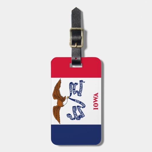 アイオワの旗 ラゲッジタグ (正面縦)