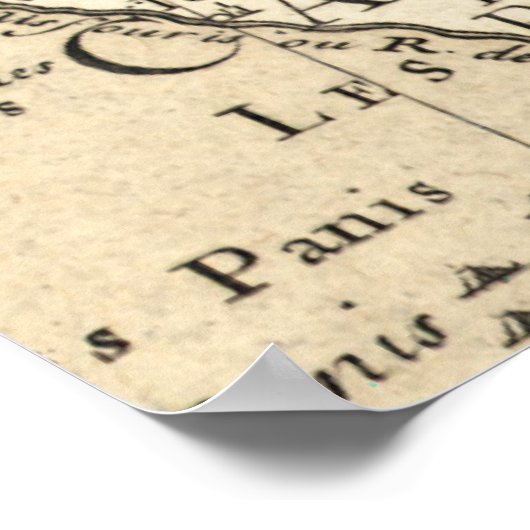 アイオワの旧地図 ポスター (角)